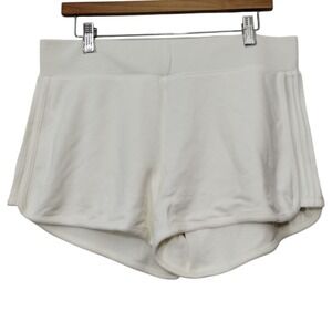 Athleta Serenity Shortie Shorts Women's Sz‎ M White Elastic Waist Stretchy 3"